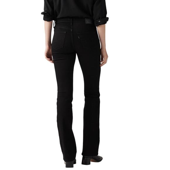 Levi's 315 Shaping Bootcut Corduroy Jeans Black Mid Rise Button Zip Size 30 10 - Picture 2 of 12